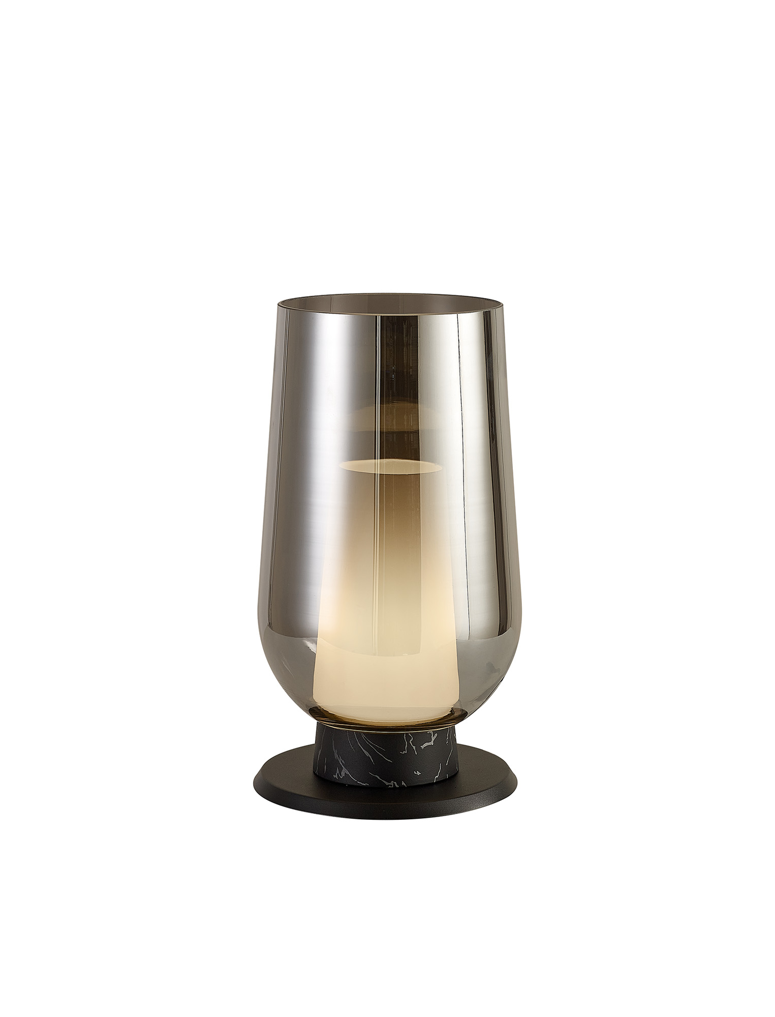 M8289  Nora Table Lamp 1 Light E27 Black/Black Marble